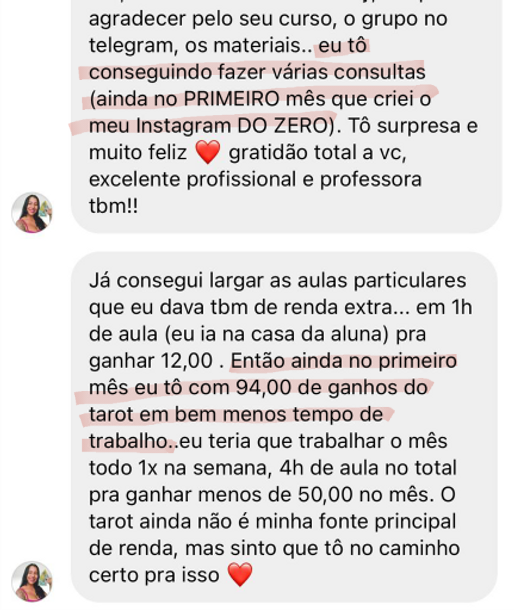 Depoimento aluna