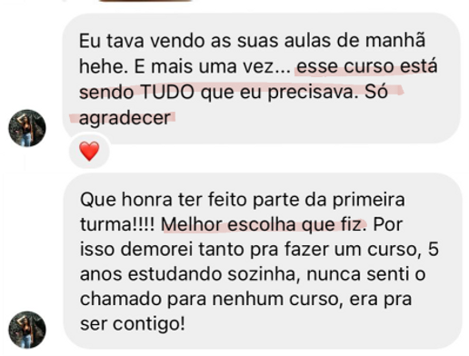 Depoimento aluna